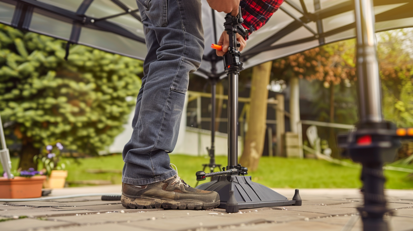How to anchor a gazebo to pavers