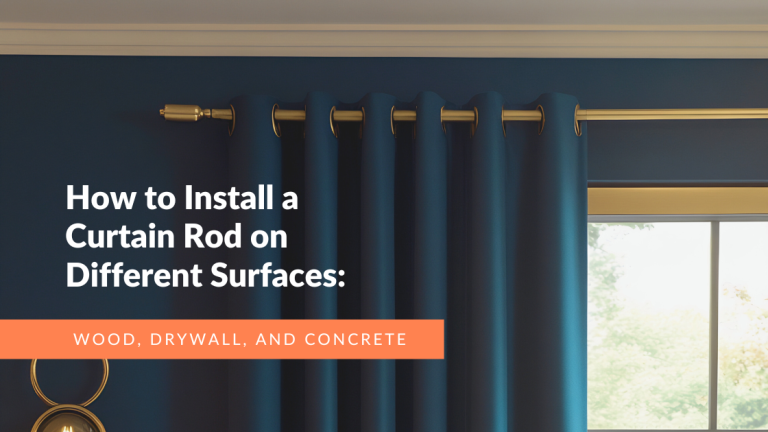 How to Install a Curtain Rod on Different Surfaces: Wood, Drywall, and Concrete