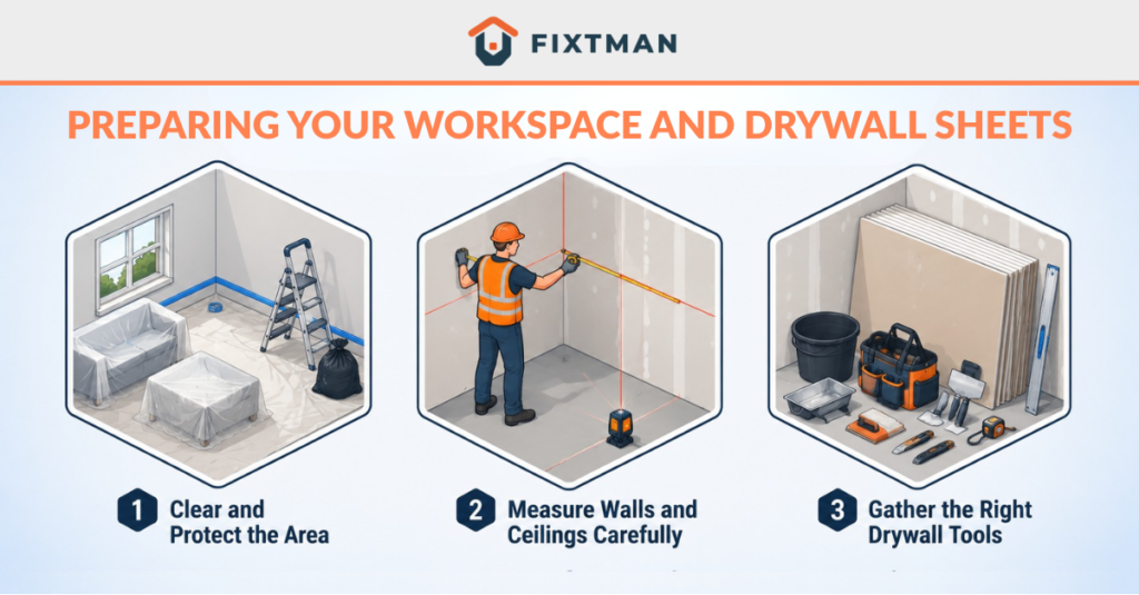 Preparing your workspace and drywall