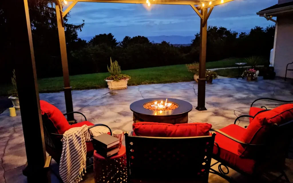 How to Safely Use a Fire Pit Under a Gazebo