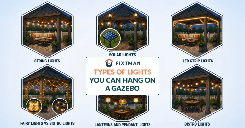 Types of Lights You Can Hang on a Gazebo